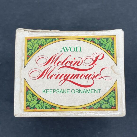 Avon Melvin P Merrymouse Santa Keepsake Christmas Ornament 1982 Vintage Plastic - Picture 15 of 16